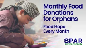 monthly food donations for orphans