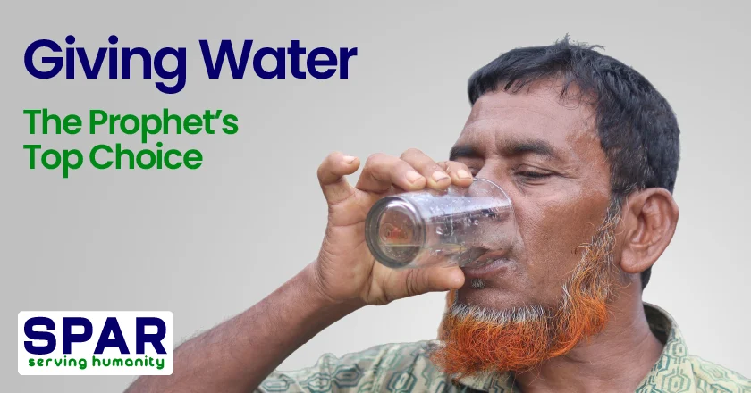 Giving Water The Prophet’s Top Choice